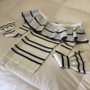 Off the shoulder fitted sweater